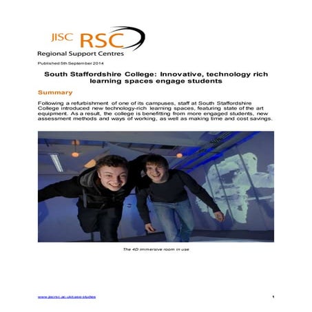 JISC Case Study - Innovative technology rich learning spaces | PDF