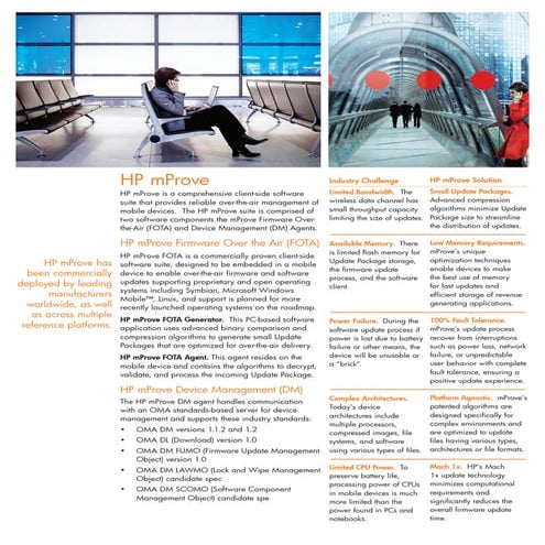 HP mProve Datasheet Final