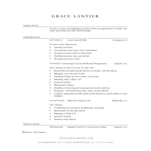Resume | RTF