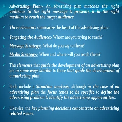  Advertising planning and budget 