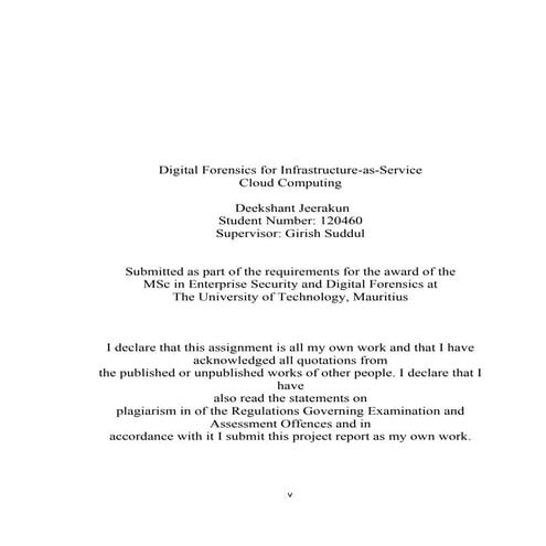 MSc Dissertation on cloud Deekshant Jeerakun