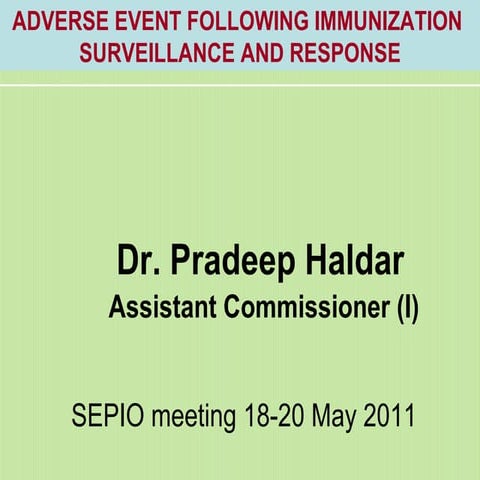 AEFI    p haldar presentation for sepio meet