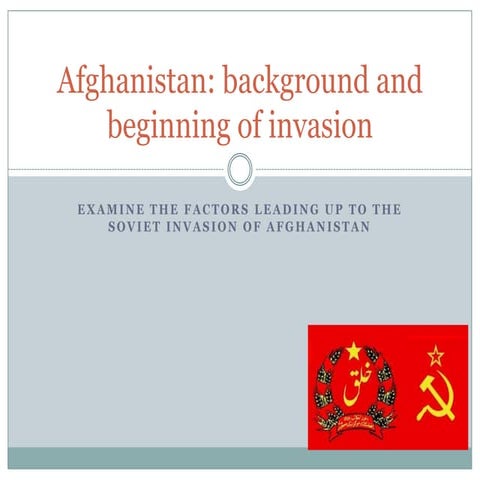 3, afghanistan begining of conflict