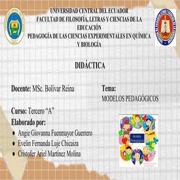 Modelos Pedagógicos