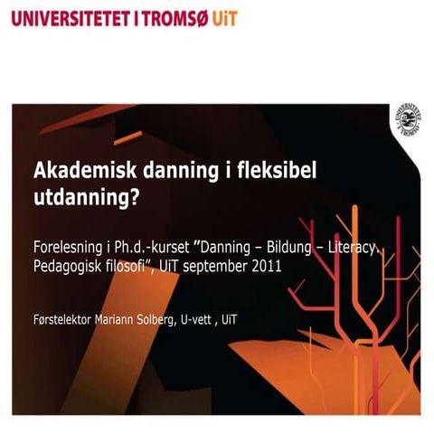 akademisk danning i fleksibel utdanning