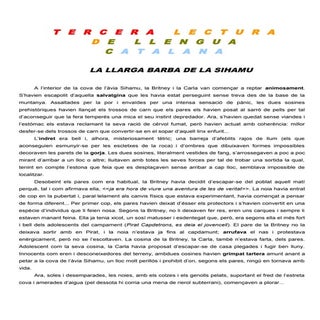 3a lectura de llengua catalana