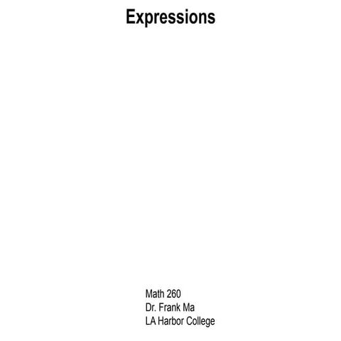 3 algebraic expressions y