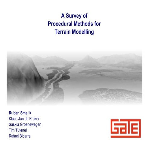 A Survey of Procedural Methods for Terrain Modelling
