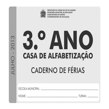 3 ano ferias_aluno_2013