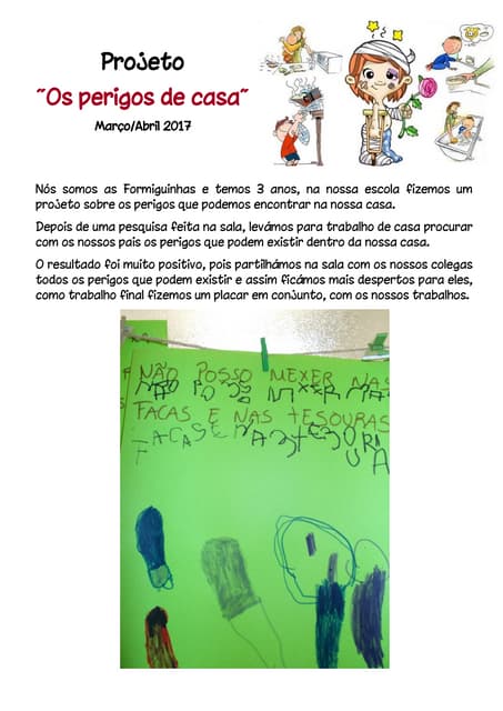 3 anos sandra projeto perigos de casa