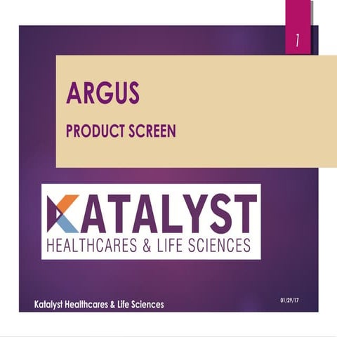 Argus Product Tab Screens - Katalyst HLS