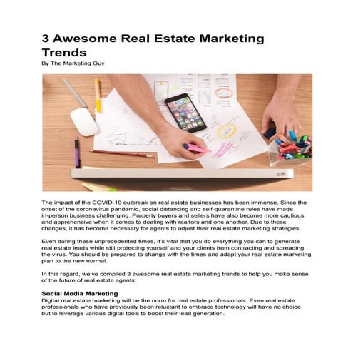 3 awesome real estate marketing trends