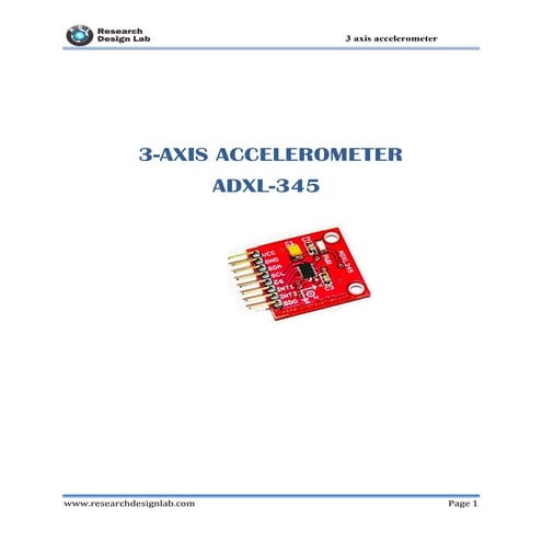 3 axis accelorometer- ADXL345 | PDF