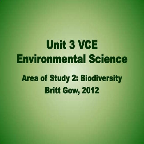 3B.1 Introduction to Biodiversity