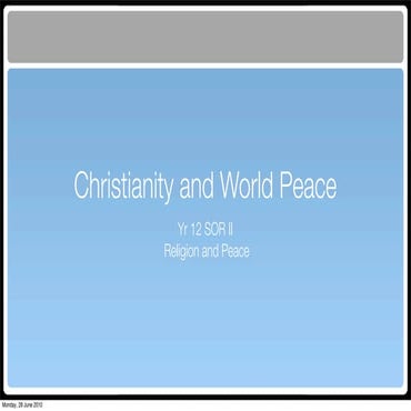 christian world peace 
