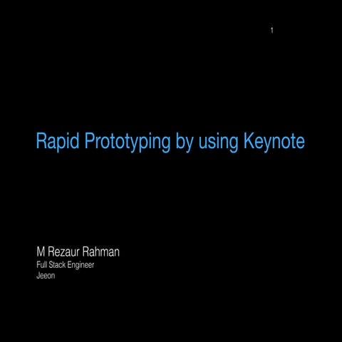 Rapid Prototyping with Keynote