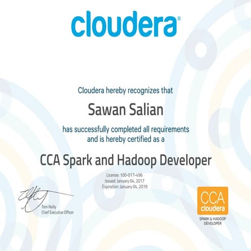 Cloudera Spark certification PDF Cloud Computing Internet