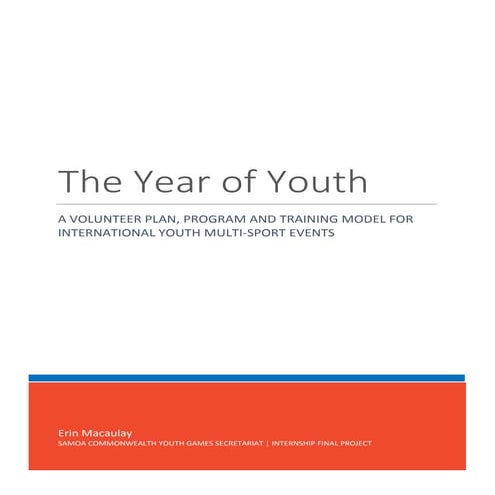 Year of Youth V Commonwealth Youth Games PDF