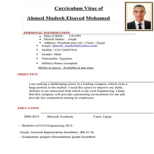 CV Ahmed madeeh 