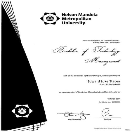 Degree Certificate