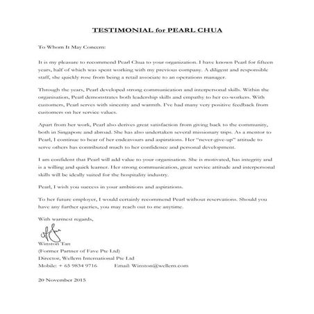 Letter of Reccomendation | PDF