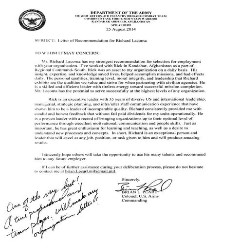 COL Sims_Letter of Recommendation | PDF