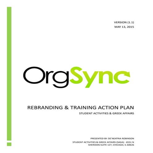OrgSync Action Plan