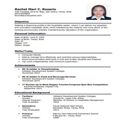 resume 2016 | DOCX