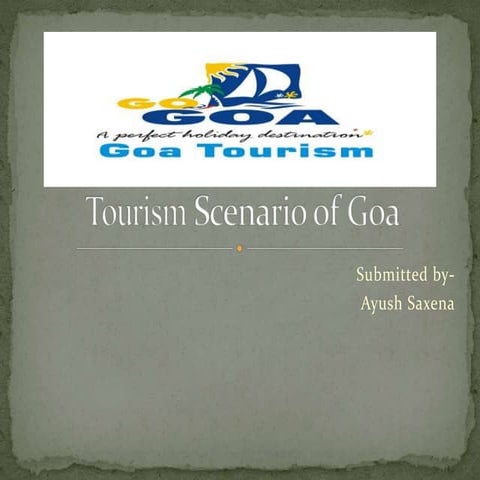 Tourism Scenario of Goa