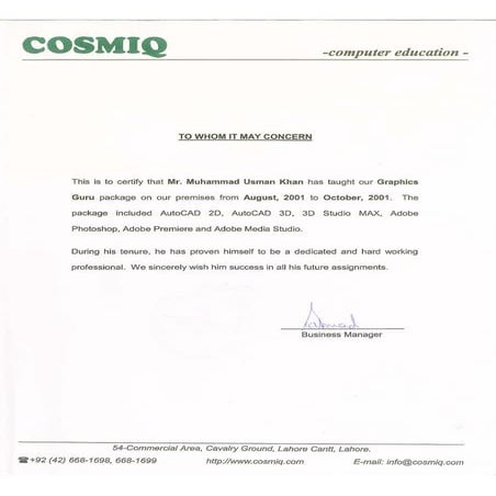Cosmiq 2001