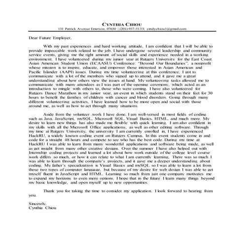 Rec Letter by Kun Hua 2014 | PDF