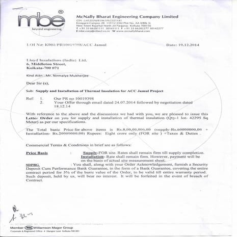 Mcnally Bharat ACC Jamul PO