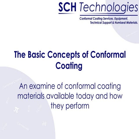 Basic Concepts Of Conformal Coating