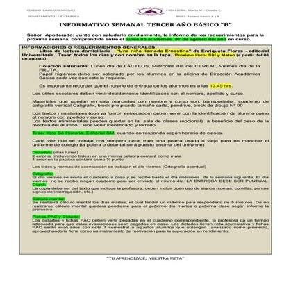 3º basico b  31 de  julio