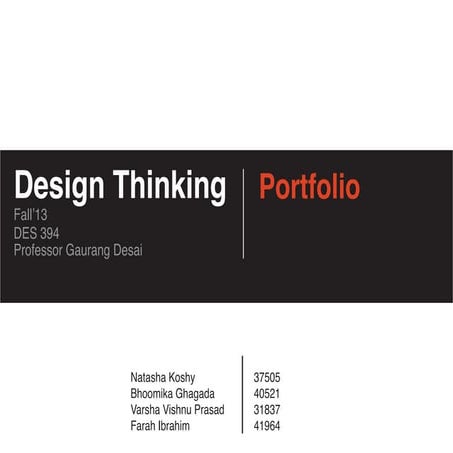 design thinking portfolio