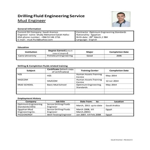 Curriculum Vitea_Aramco Format_rev00