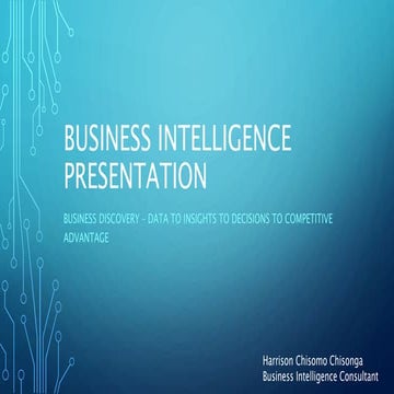 Business Intelligence Presentation | PPT