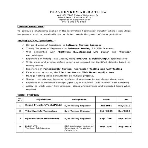 PraveenResumeF4Miami