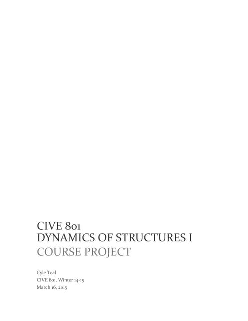 CIVE 801 - Course Project Report (Teal)