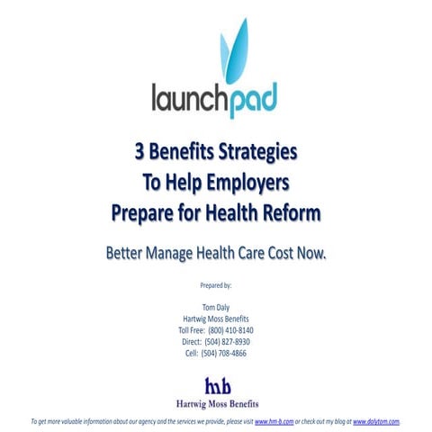 3 benefit strategies to prepare for health reform   lp