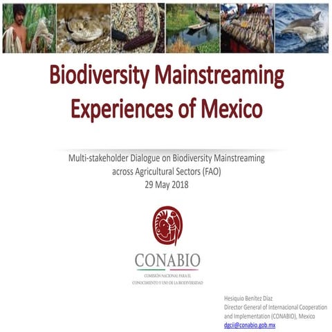 Biodiversity Mainstreaming Experiences of Mexico 