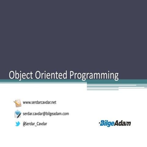 Object Oriented Programming | PPTX