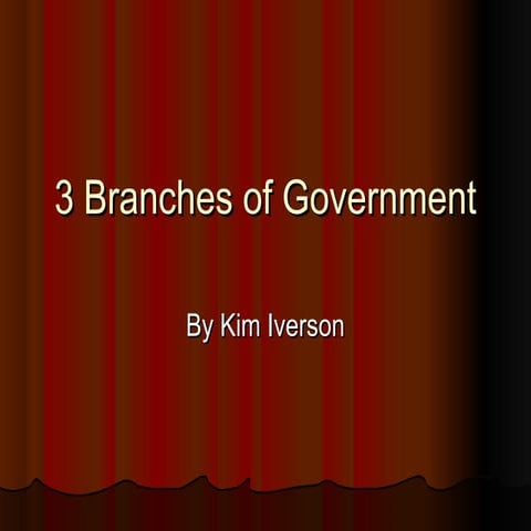 The Three Branches Of Government Power Point | PPTX