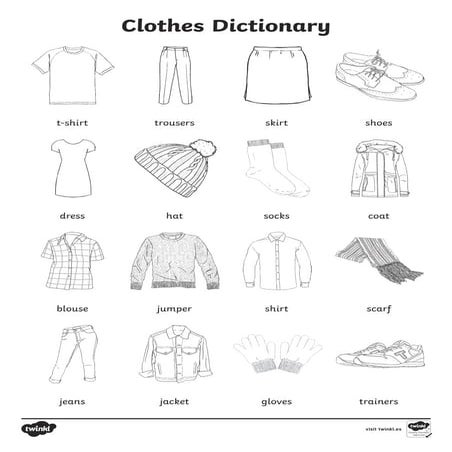 Comprehensive Clothes Dictionary: Essential Clothing Vocabulary for ...