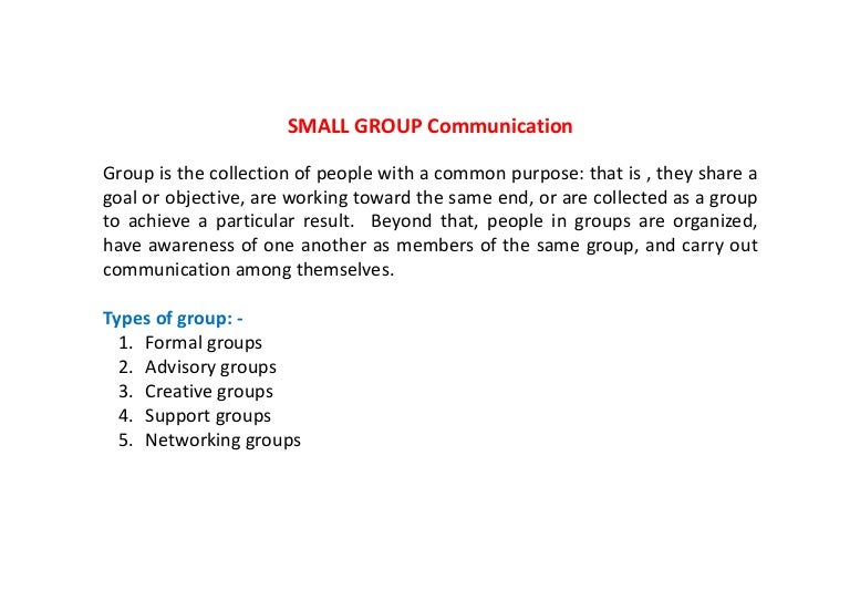 original case study about group communication