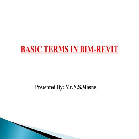 BASIC TERMS IN BIM-REVIT