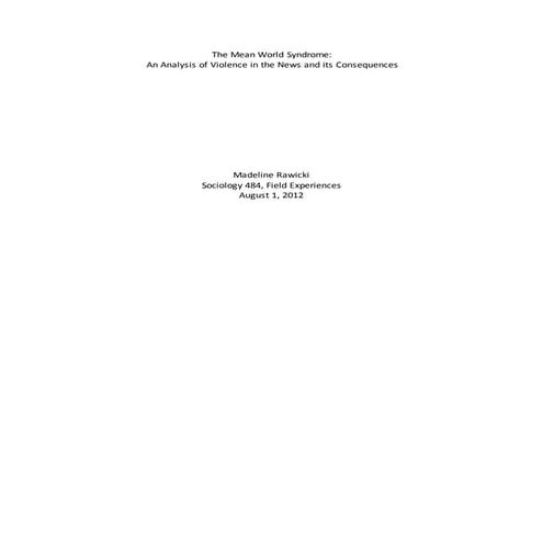 The Mean World Syndrome