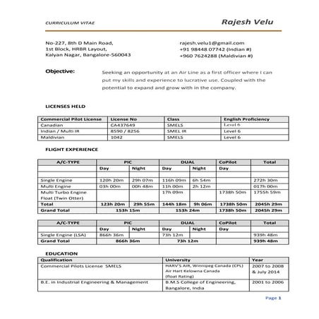 Rajesh Velu CV 2017 | PDF