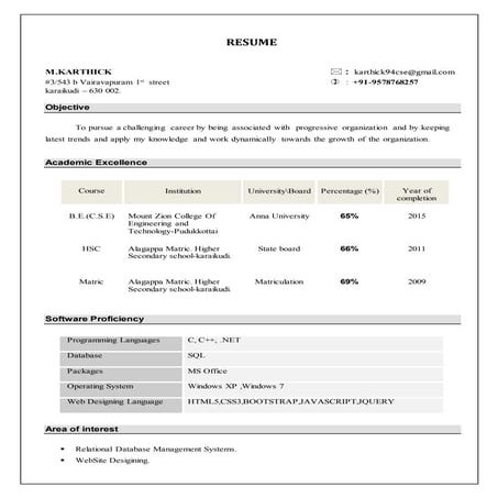 Karthick_Resume | PDF