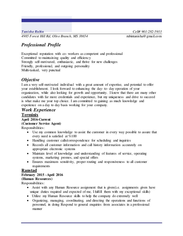 Tanisha's Resume